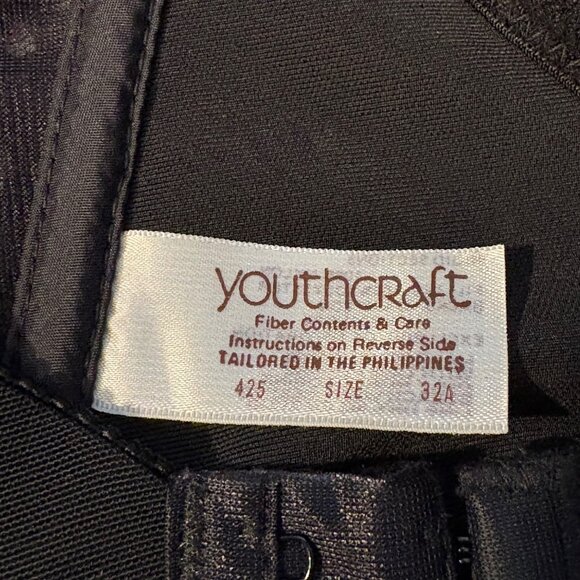 Vintage Youthcraft Black Lace Strapless Bustier 32A Tailored In The Philippines - Picture 2 of 3